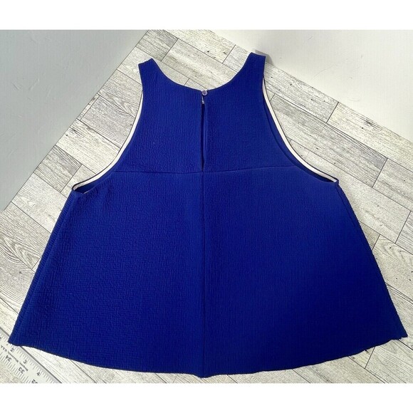 Le Fou Wilfred Top Womens X/S Blue Crop Top Minimalist Capsule Wardrobe - Picture 2 of 7
